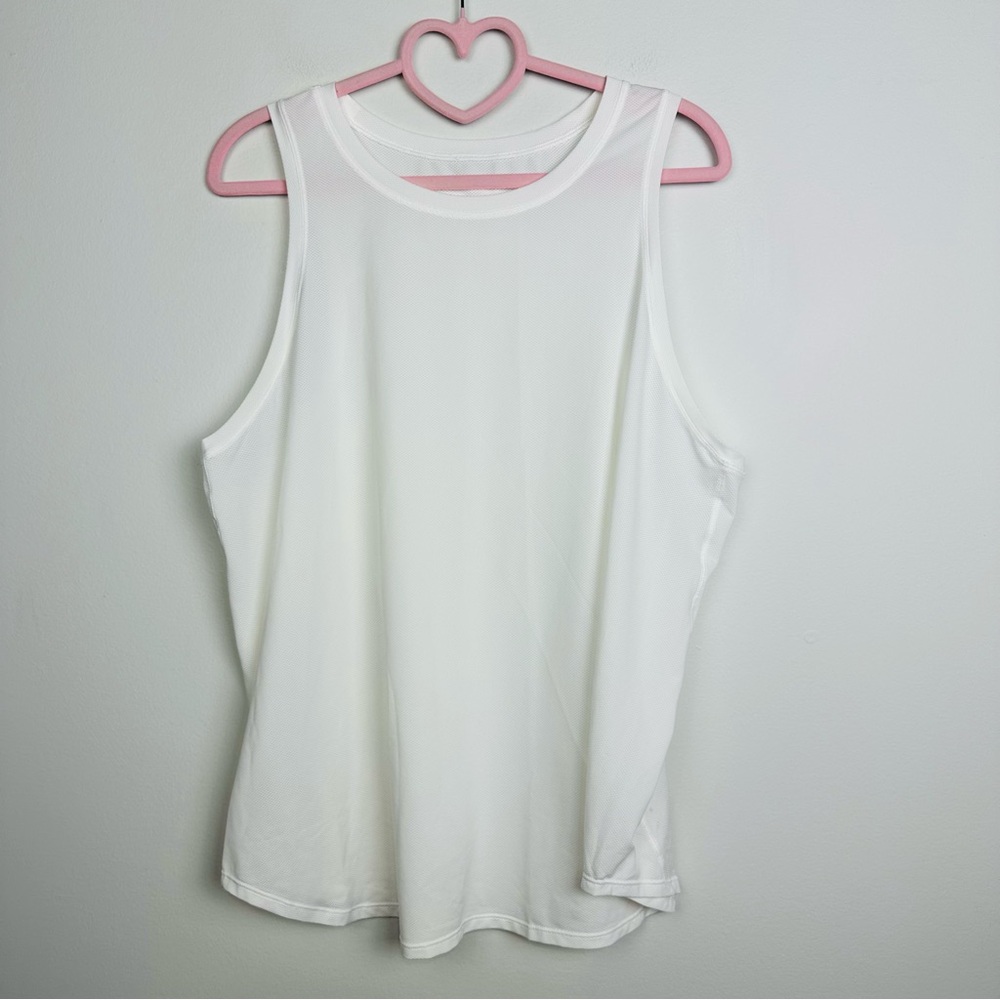 Lululemon High Neck Running and Training Tank Top White Size 14